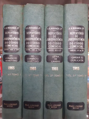 Coleção Repertório de Jurisprudência do Código Comercial década de 60 **leia a descrição**