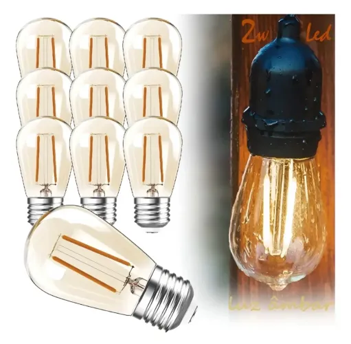 Kit 100 Lâmpada Led Bolinha 2w Prova Água Filame Inquebrável