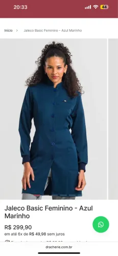 Jaleco Dra. Cherie Feminino M