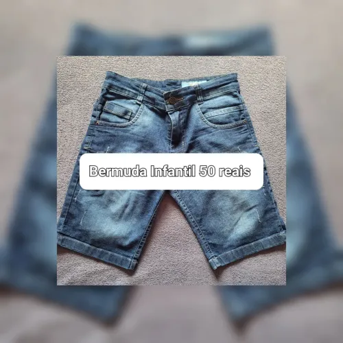 Bermuda jeans infantil 