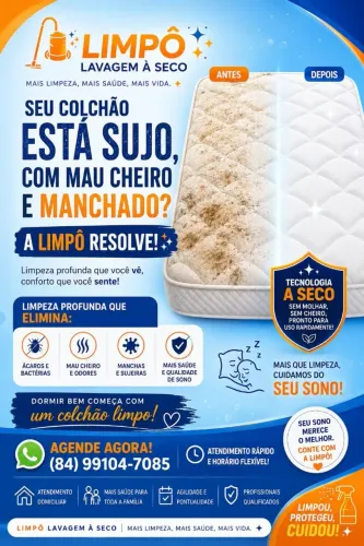 Lavagem a seco de estofados.