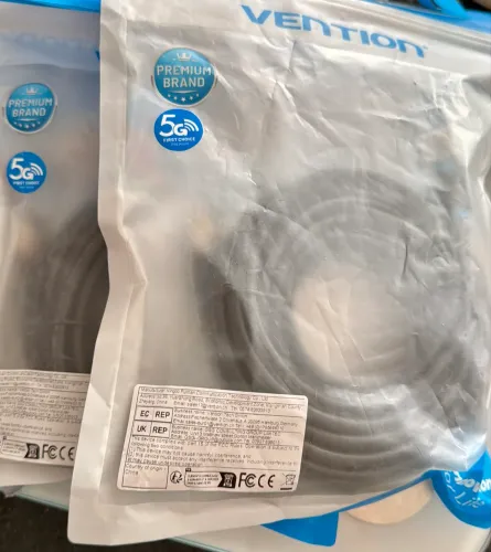 Cabo De Rede Ethernet Cat8 Vention 8 Metros Sftp 40gbps 2000mhz