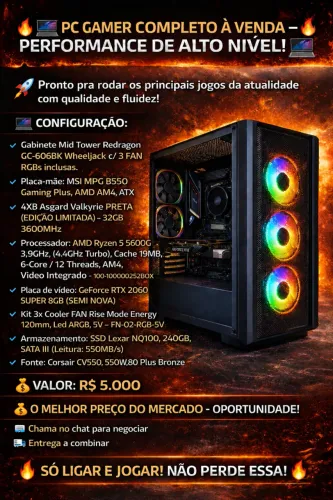 R5 5600G - LEIA A DESCRIÇAO