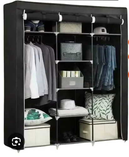 Guarda roupa Portátil dobrável novo - Cinza