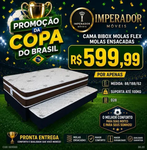 Cama Bibox Molas Ensacadas