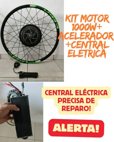 Kit motor elétrico trasero bike bicicleta elétrica 1000w com acelerador e central ele