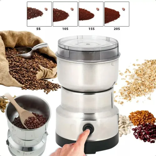 Moedor de café multifuncional 4 lâminas de aço inoxidável uso doméstico