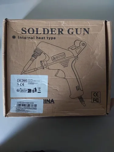 Pistola De Solda Automática Eletrônica 60W Com Estanho Nova<br>
