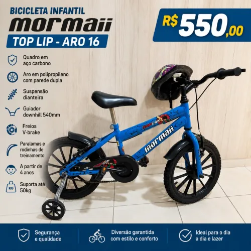 Bicicleta infantil mormaii aro 16