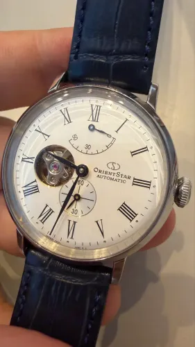 Relógio OrientStar Power Reserve - Open Heart 39mm