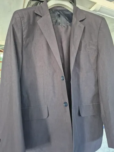 " TERNO COMPLETO, ÂNGELO BERTONI,50/44, PALETÓ +CALÇA, SLIM,AZUL MARINHO!".
