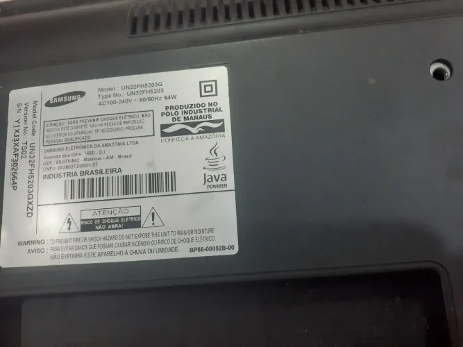 Tv sansung un 32fh5203g com listras na tela