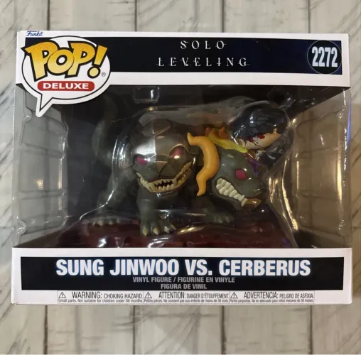 Funko pop Delux Solo Leveling 2272, Sung Jinwoo Vs. cerberus, importado e novo 