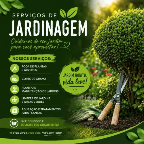 ? Serviços de Jardinagem em Geral | Corte de Grama e Manutenção