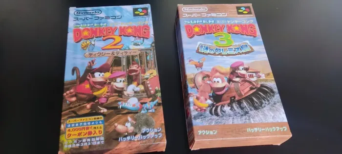 Super Donkey Kong 2 e 3 Super Famicom + Manual do 1