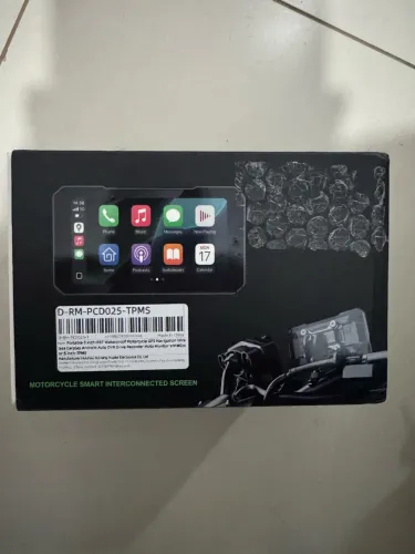 Central Multimídia para Moto de 5 Polegadas com CarPlay, Android Auto sem fio, IP67 e TPMS