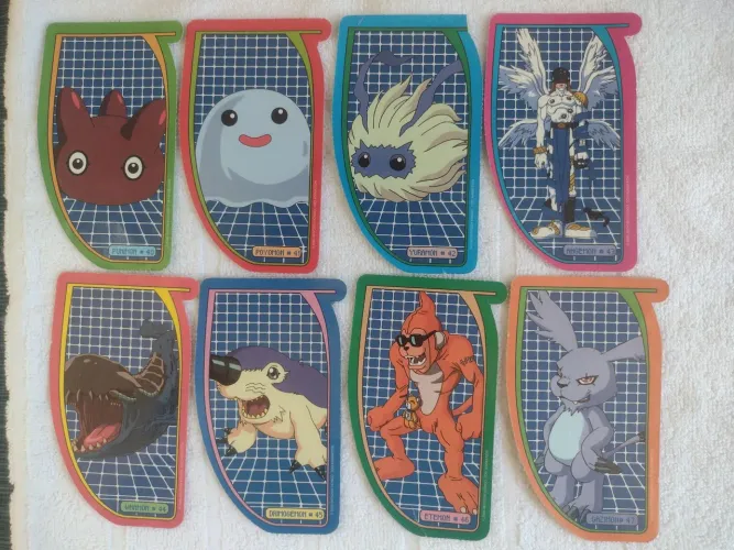 Lote 8 Cards Antigos Revista Digimon