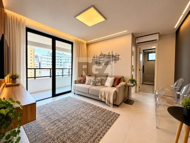 Apartamento Ponta da Praia com 1 Dormitório, Varanda Gourmet e Lazer Completo