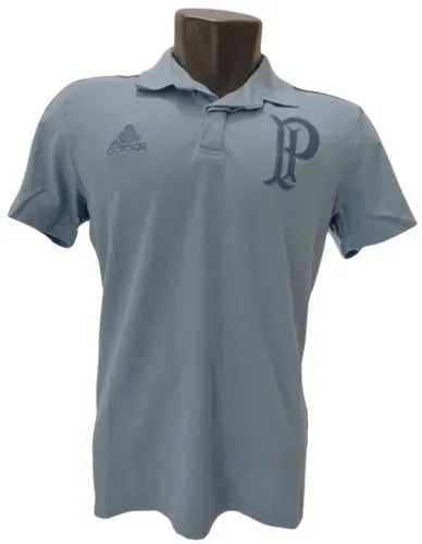 Camisa Polo Oficial Adidas Palmeiras Cotton Azul - 2016 - Tam M