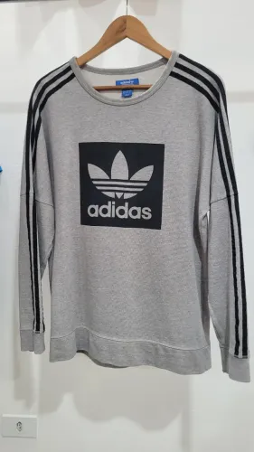Moletom Adidas Cinza Tam P masculino Usado Original