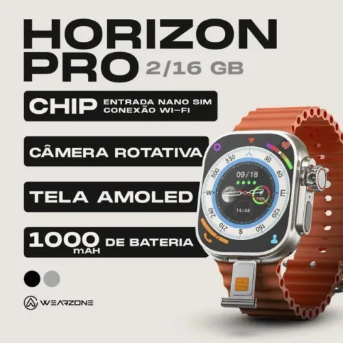 SMARTWATCH HORIZON PRO 4G CAMERA ROTATIVA NFC