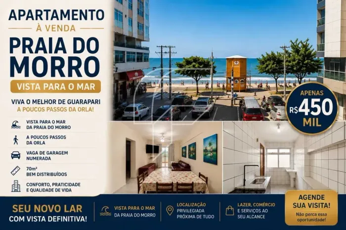 Imóvel para venda possui 70 metros quadrados com 2 quartos em Praia do Morro - Guarapari -