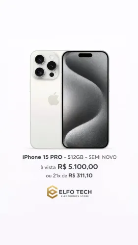 IPHONE 15 PRO MAX - 512GB - SEMI NOVO