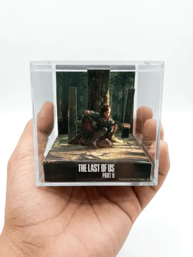 Cubo Diorama The Last of Us Artesanal Decorativo Colecionável Gamer