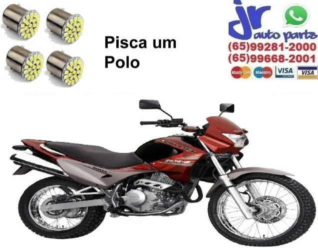 "Kit Lampadas Led Para Moto 4 Pisca falcon