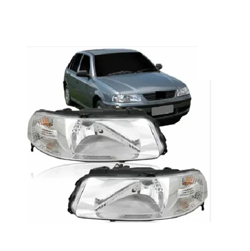 Farol Gol G3 Foco Simples Cromado  Ano :2000/2005