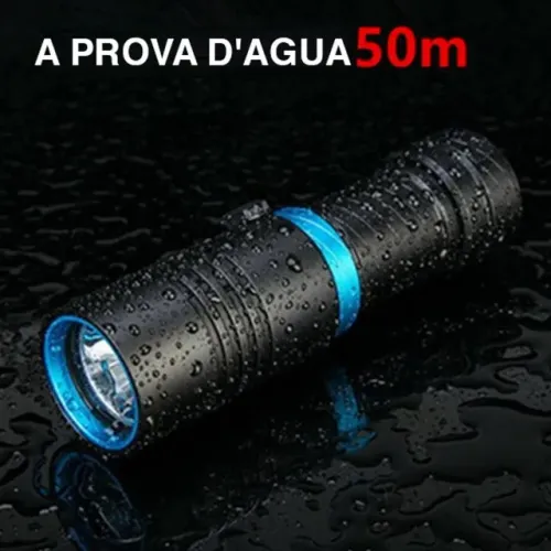 Lanterna Mergulho Led T6 A Prova D'água Subaquática Forte Cor da lanterna Preta Cor da luz