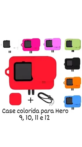 Case de silicone para GoPro Hero 9, 10, 11 e 12 