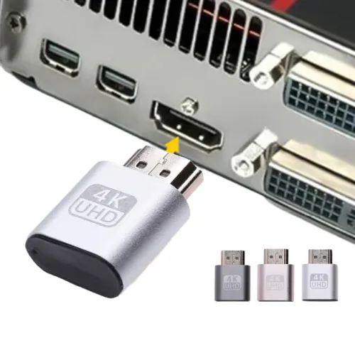 Vga Hdmi Dummy Plug Virtual Display 4k Adaptador 1.4 Pro