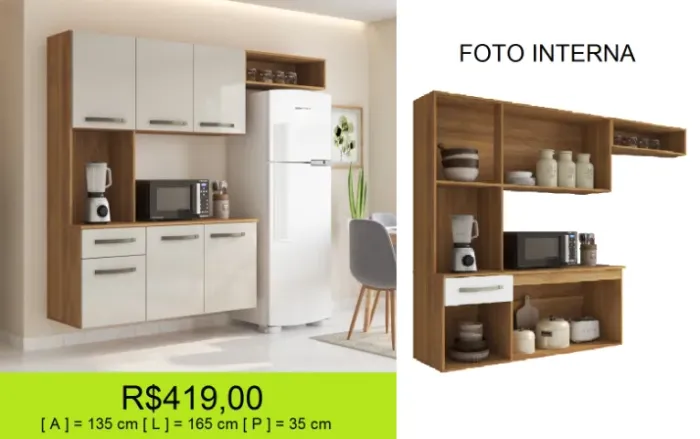 Armario de cozinha a pronta entrega