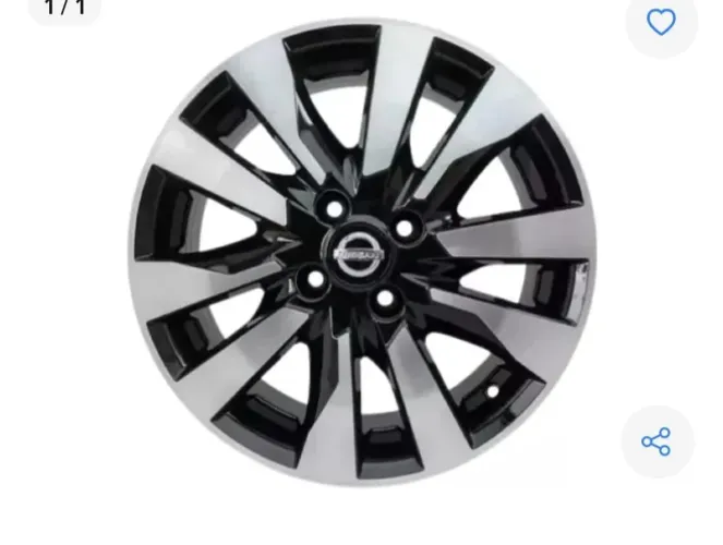 Rodas de liga leve Nissan Kicks aro 16 preta com diamantado novas