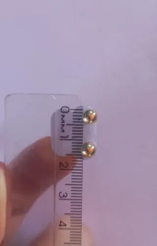 Brinco novo de ouro 18k - 5mm