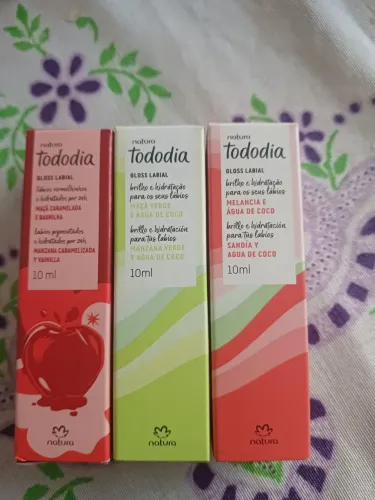 Gloss Labial Natura Tododia - 3 Sabores e 10ml