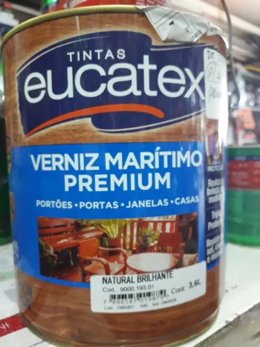 Verniz Marítimo Premium Eucatex 3,6L Natural Brilhante