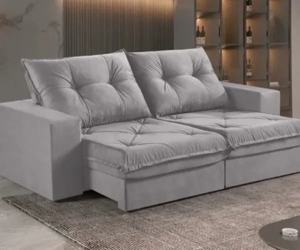 Sofá Prime 2,50m Retrátil/Reclinável Molas Ensacadas D28