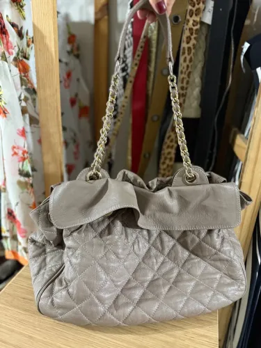 BOLSA COURO SHOESTOCK LINDA, alças, nudes, ombro 