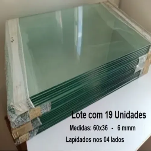 Lote com 19 Vidros Temperados e Lapidados - Oportunidade