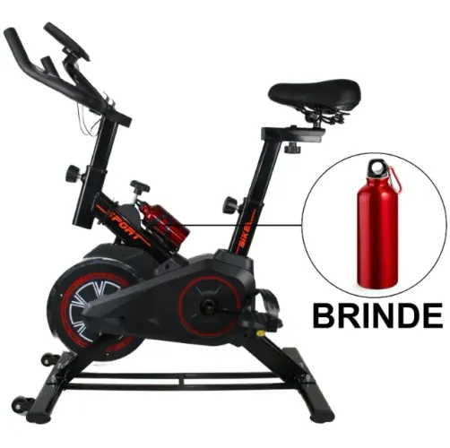 Bicicleta Ergométrica Spinning Squeeze Para Treino Fitness Cardio + Garrafa De Alumínio