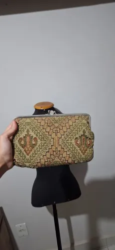 Bolsa cluth vintage de mão