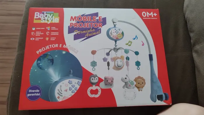 Mobile com projetor infantil Turminha animal Baby Style Rosa