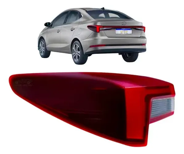 Lanterna Hyundai Hb20 Sedan 2023 2024 2025 C/led Canto Le Esquerdo/motorista Vermelho