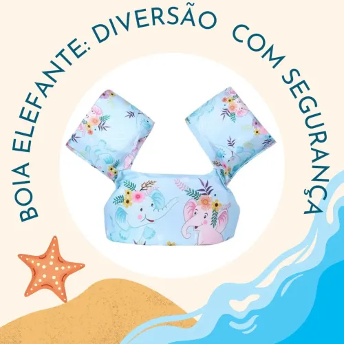 Boia colete salva vidas infantil - piscina e praia