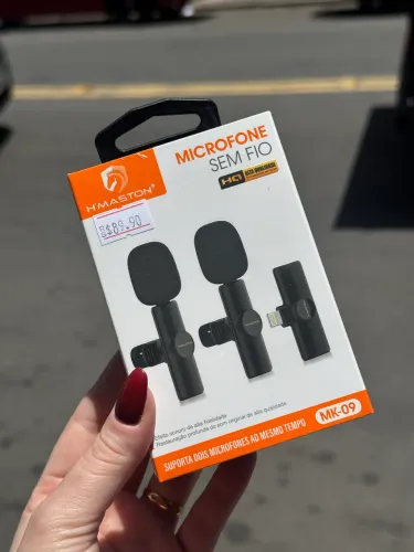 Microfone de Lapela Duplo Iphone ou Tipo C