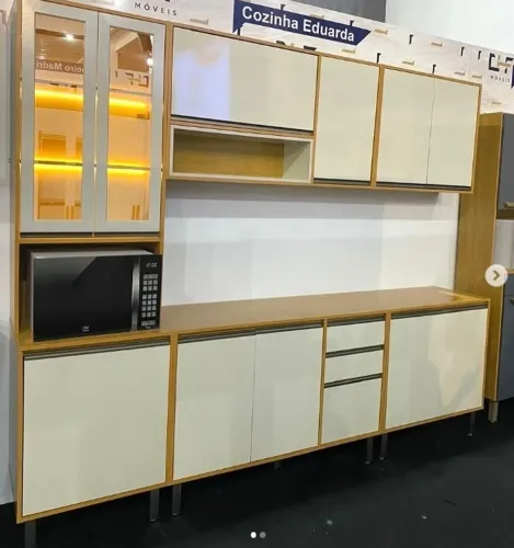 Armário de Cozinha Eduarda 5 peças com Led