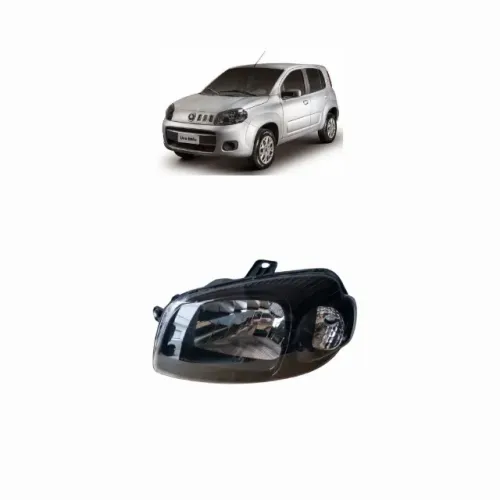 Farol LE Fiat Uno máscara negra 2011/2017 Original