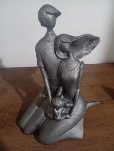 enfeite escultura família decorativa
